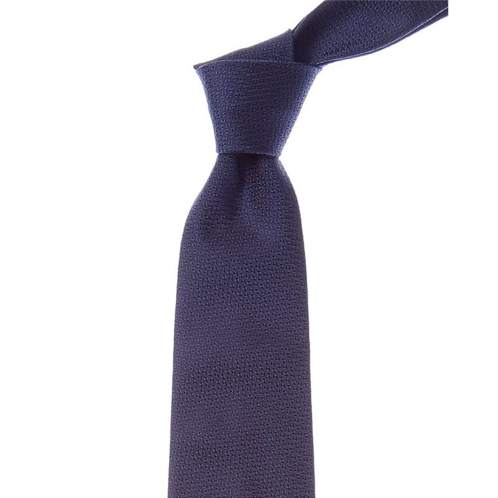 Etro Navy Silk Tie, Blue